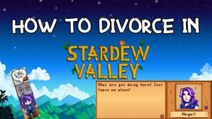 Can you divorce everyone in Stardew Valley?