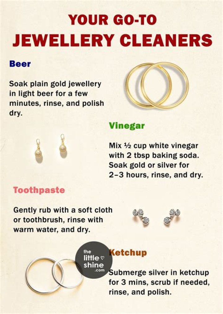 Does beer clean jewelry?