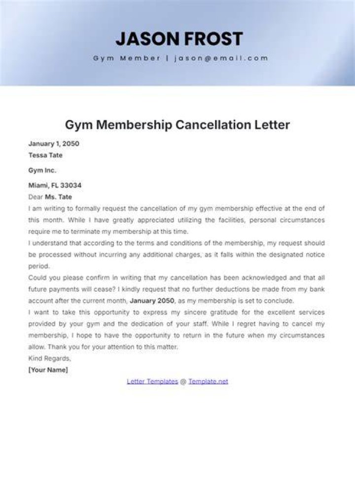 How do I cancel my gym membership without paying a fee?