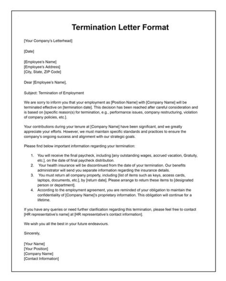 How do I inform an employee of termination?