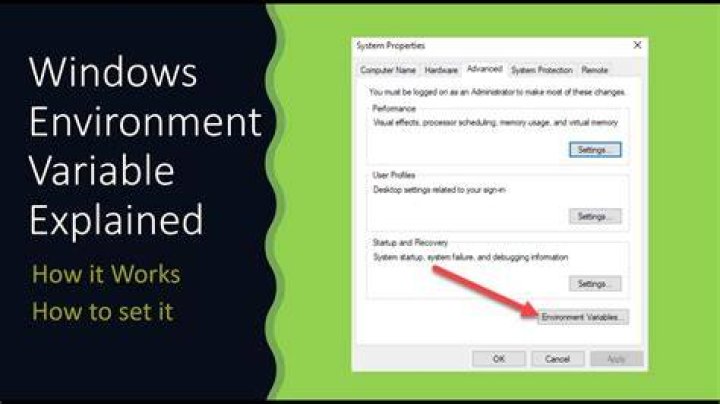 How do I set environment variables on my laptop?