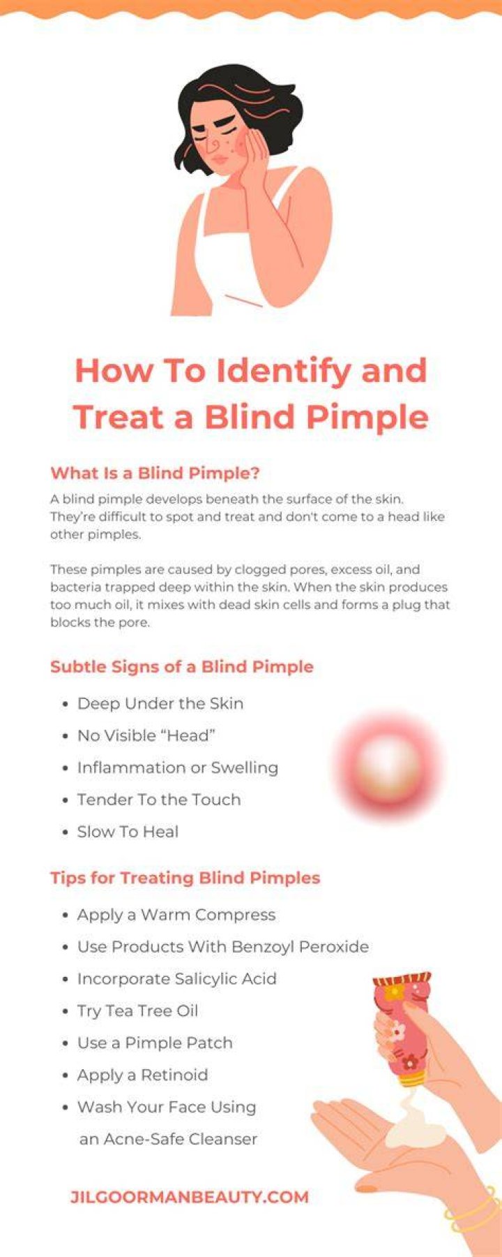 How do you draw a blind pimple?