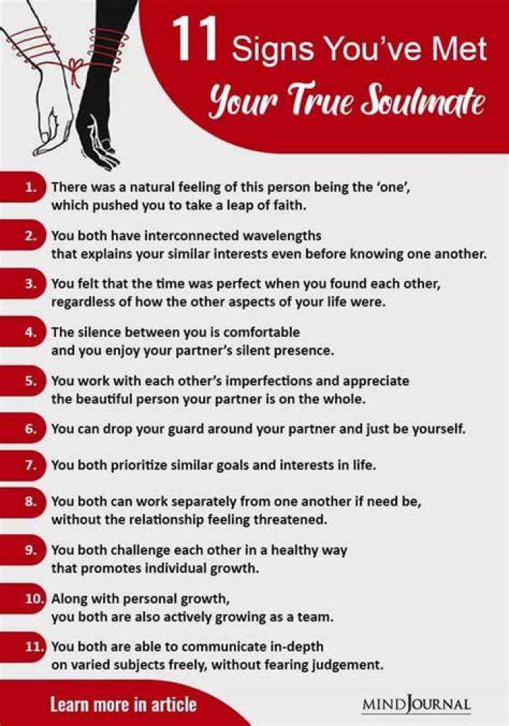 How do you feel when you have met your soulmate?
