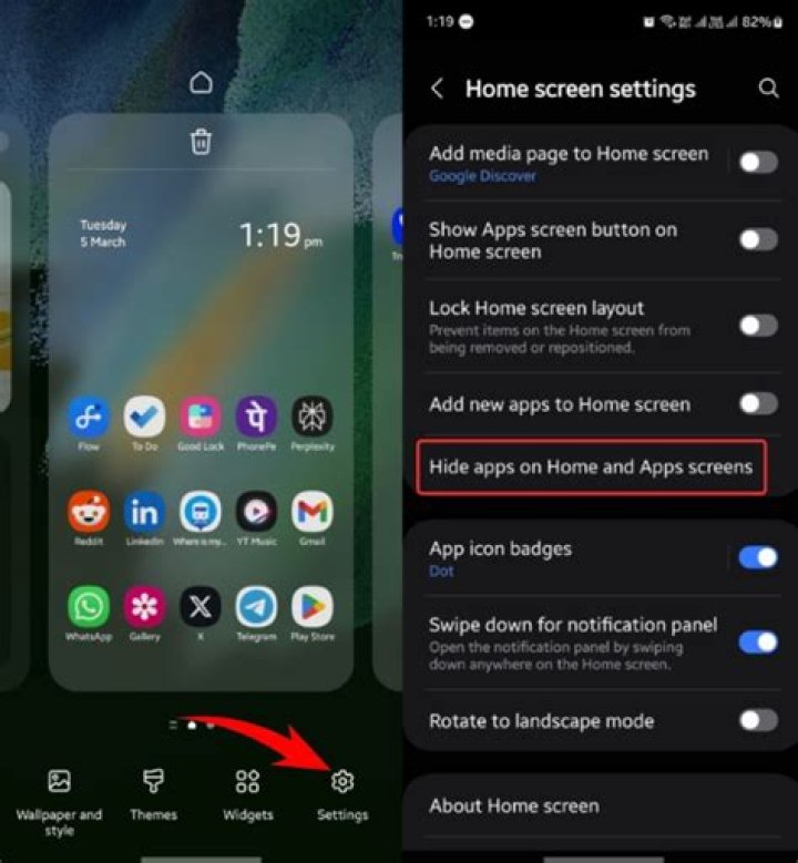 How do you make a hidden Home Screen?