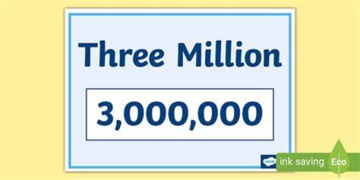 How do you write 3 million in a letter?