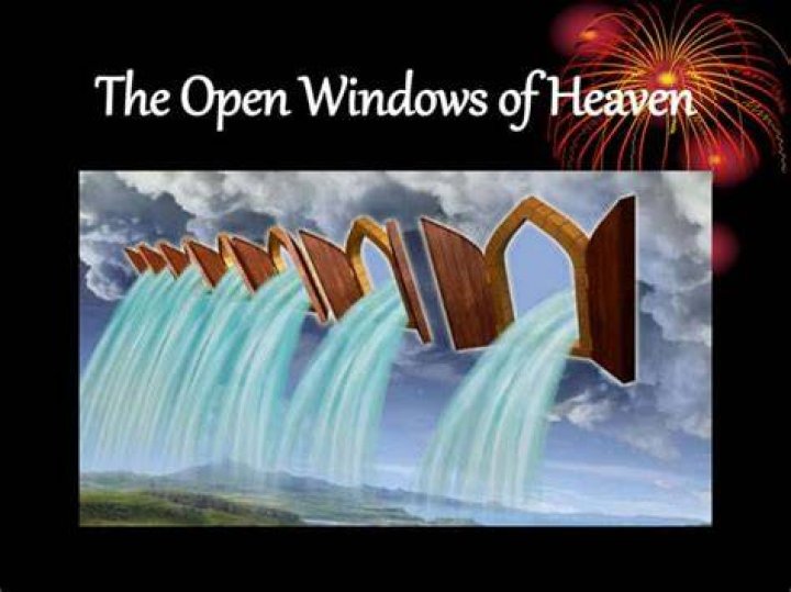 How does God open the windows of heaven?