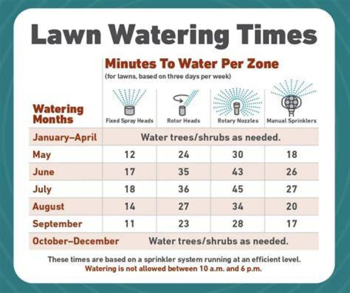 How many days a week should I water my lawn?