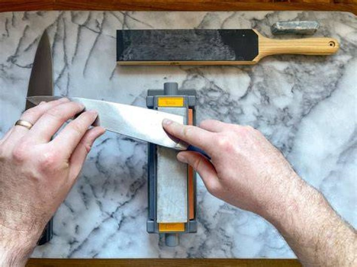 How many times should you sharpen a knife on a stone?