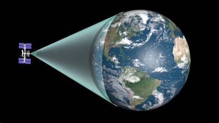 How much of the Earth can a satellite see?