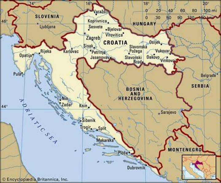 Is Italy near Croatia?