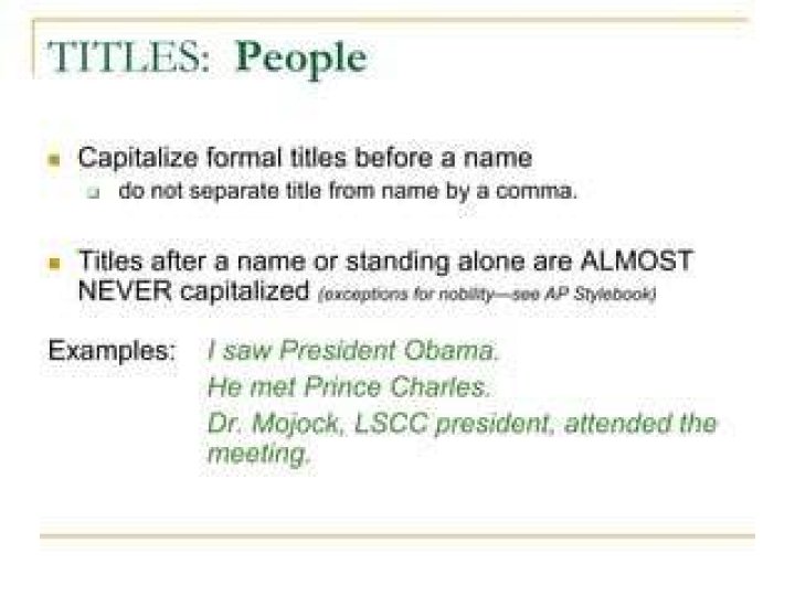 Is President AP style capitalized?