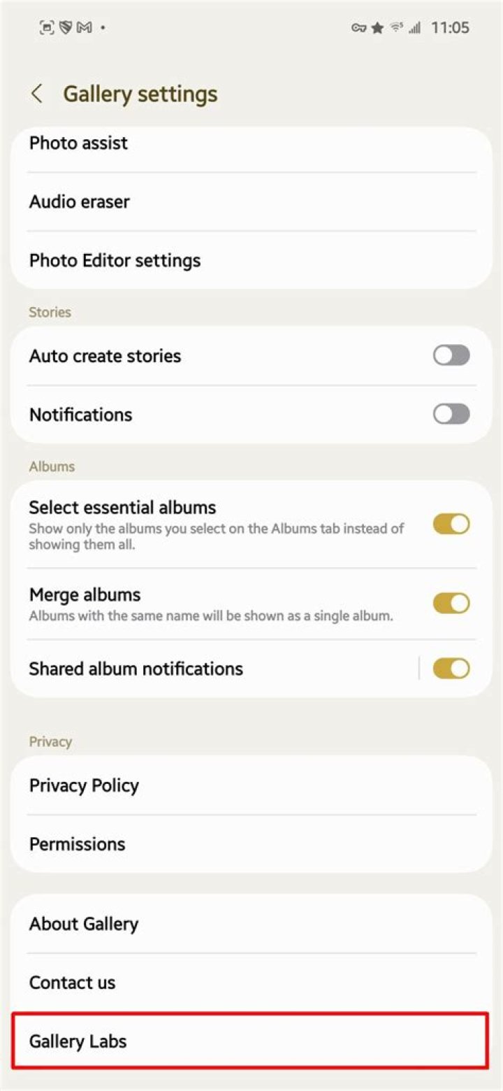 Is there a hidden gallery in Samsung?