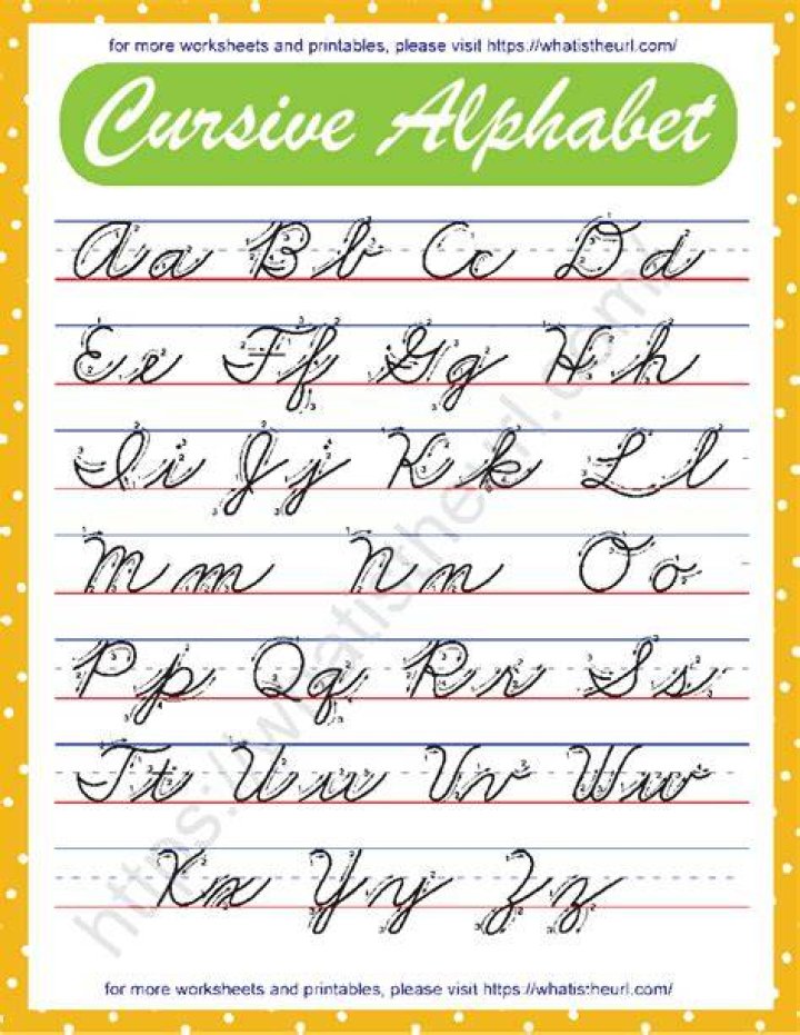 Is there an official cursive alphabet?