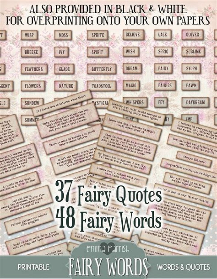 What are some fairy words?