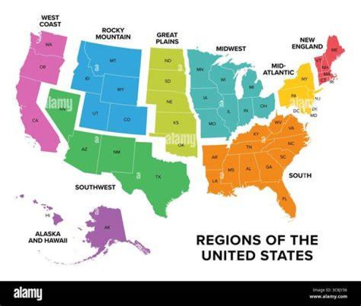 What are some famous regions in the United States?