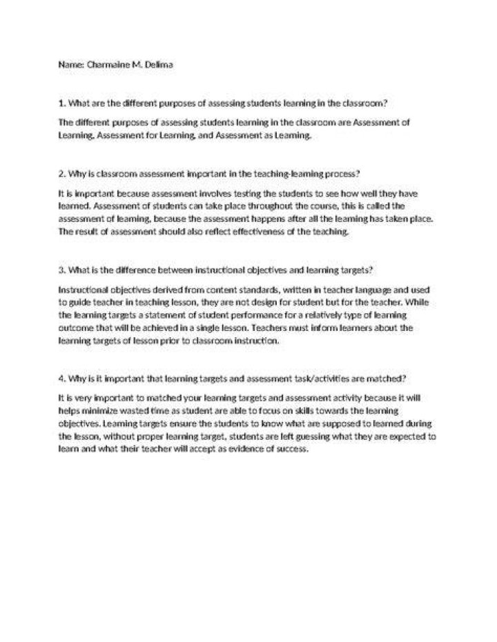 What are the different purposes of assessing?