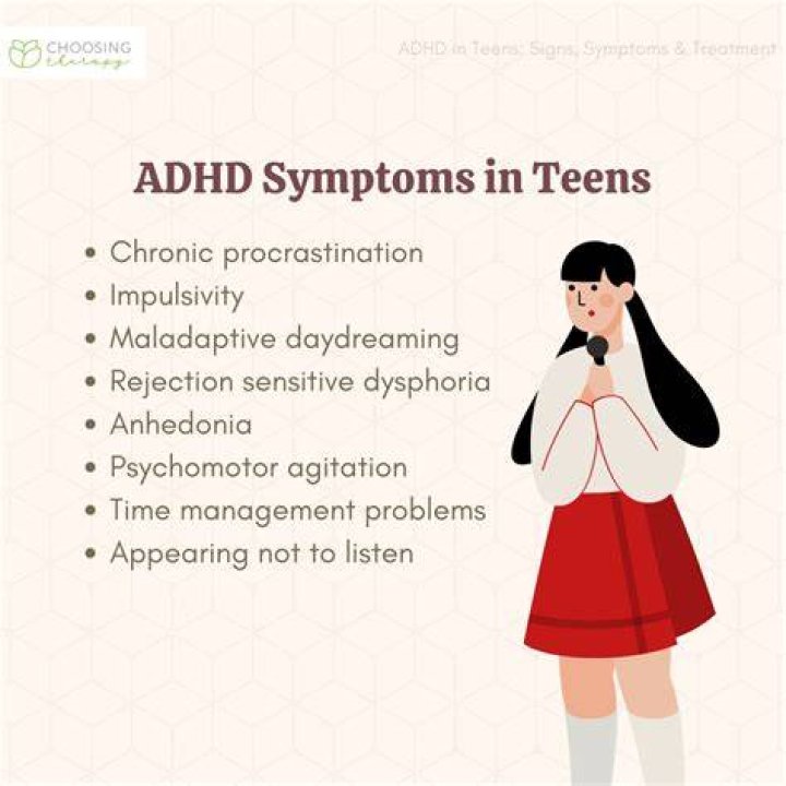 What are the symptoms of ADHD in teenage girl?