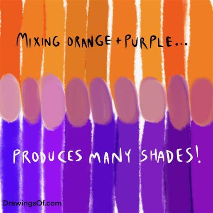 What color do you get when you mix purple and orange?