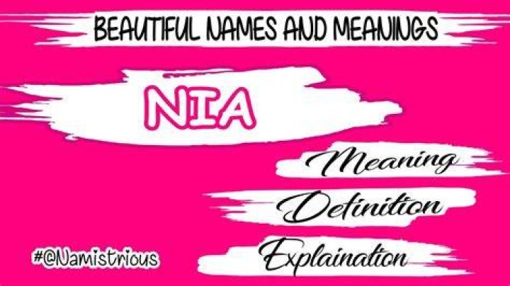 What does the name Nia mean?