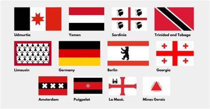 What flag is black white and red?