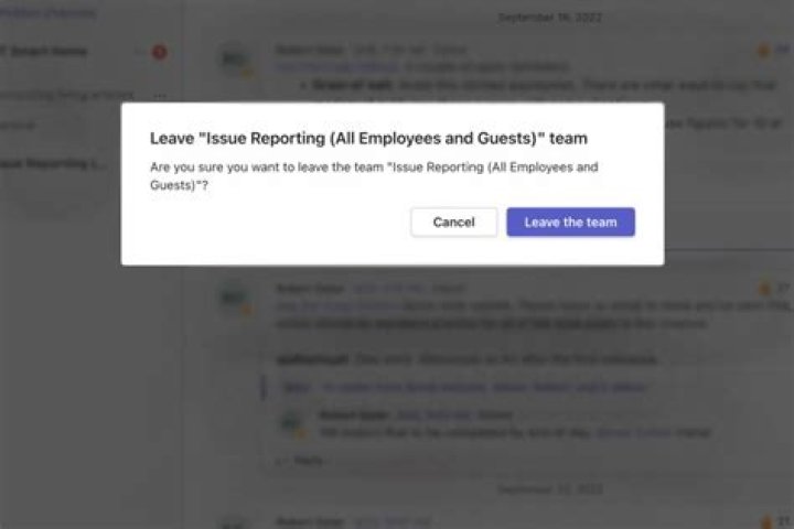 What happens if you don't leave a Teams meeting?