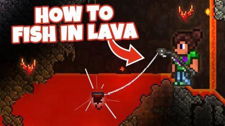 What happens if you fish in lava?