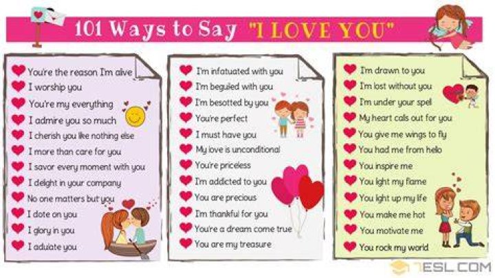 What is a cute way to say I love you?
