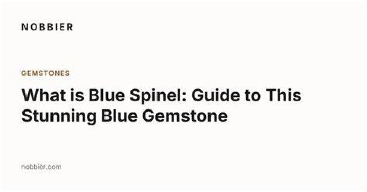 What is blue Spinel?