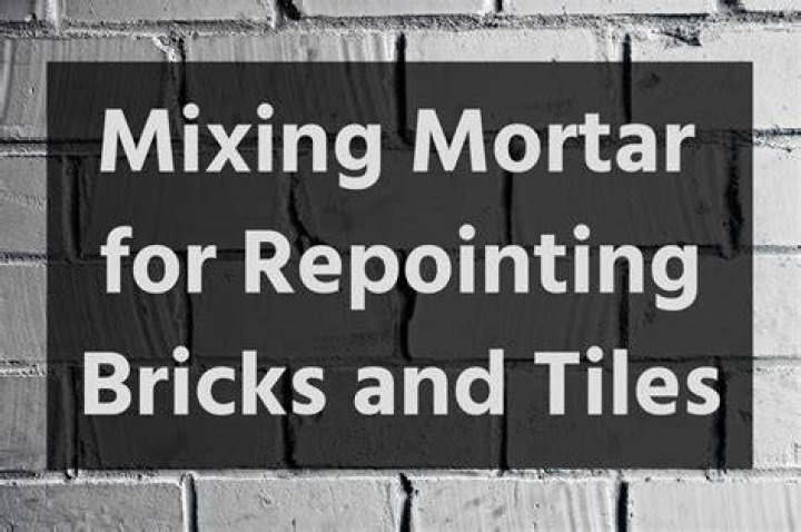 What is the correct mix for repointing?