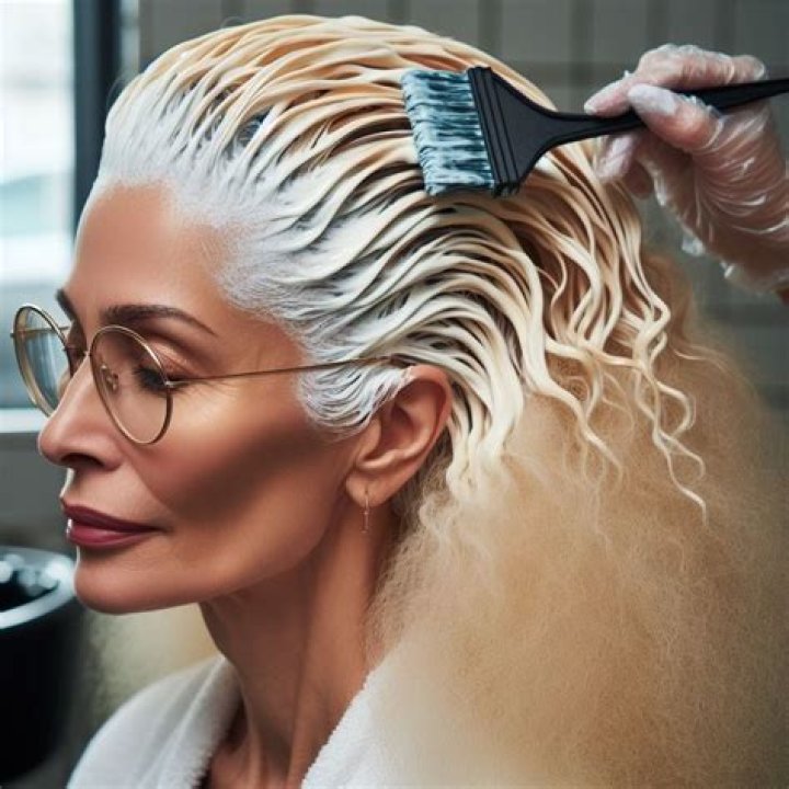What should apply on white hair?