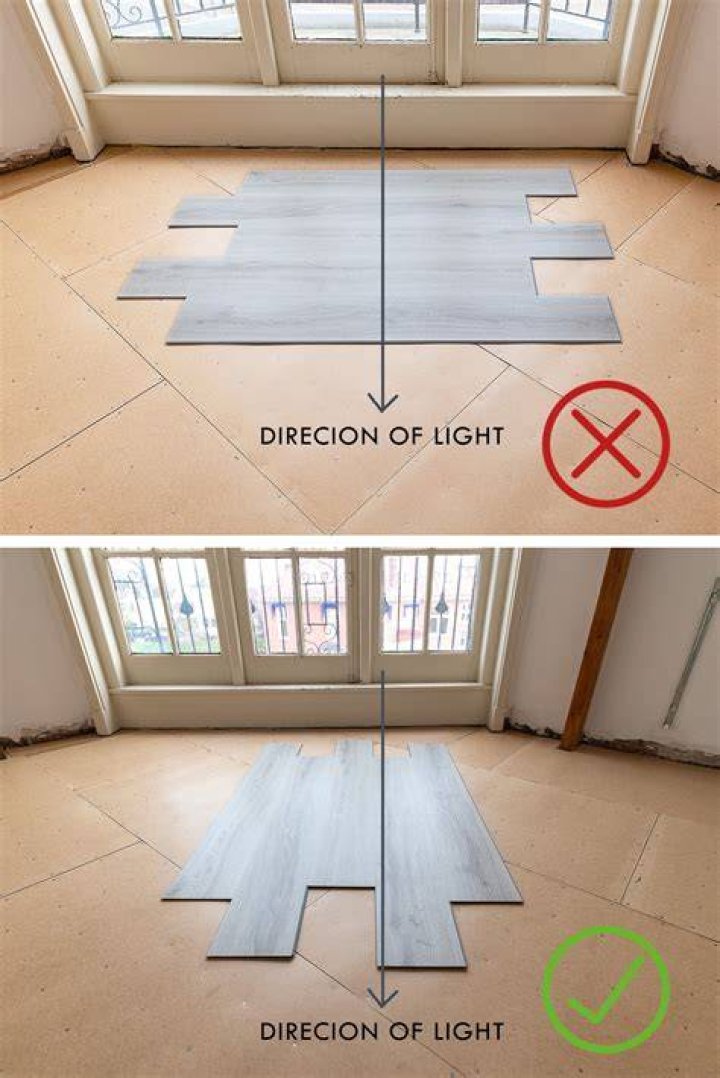 What should not be put on a vinyl floor?