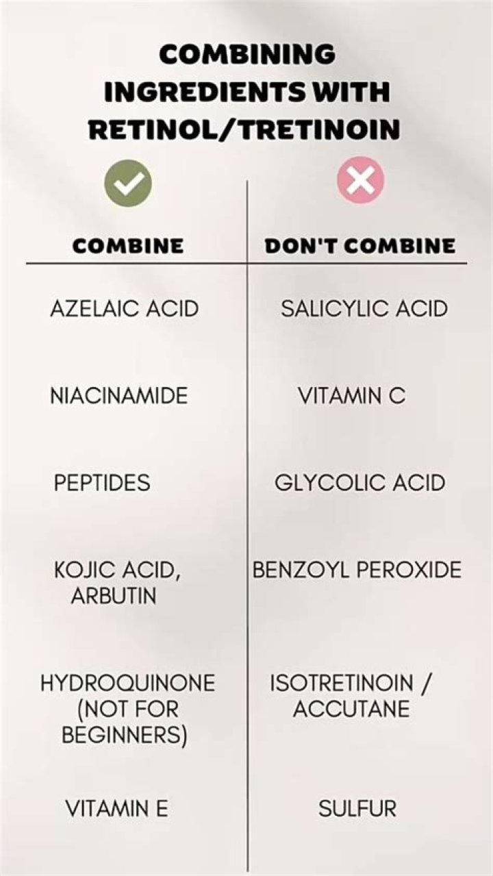 What should you not layer with tretinoin?