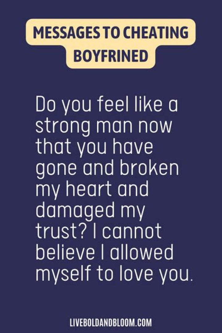 What to say after you cheated?