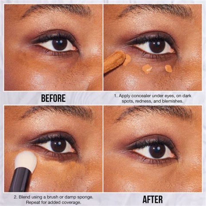 When I put concealer on Does it look dry?