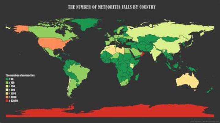 Where are most meteorites found on Earth?