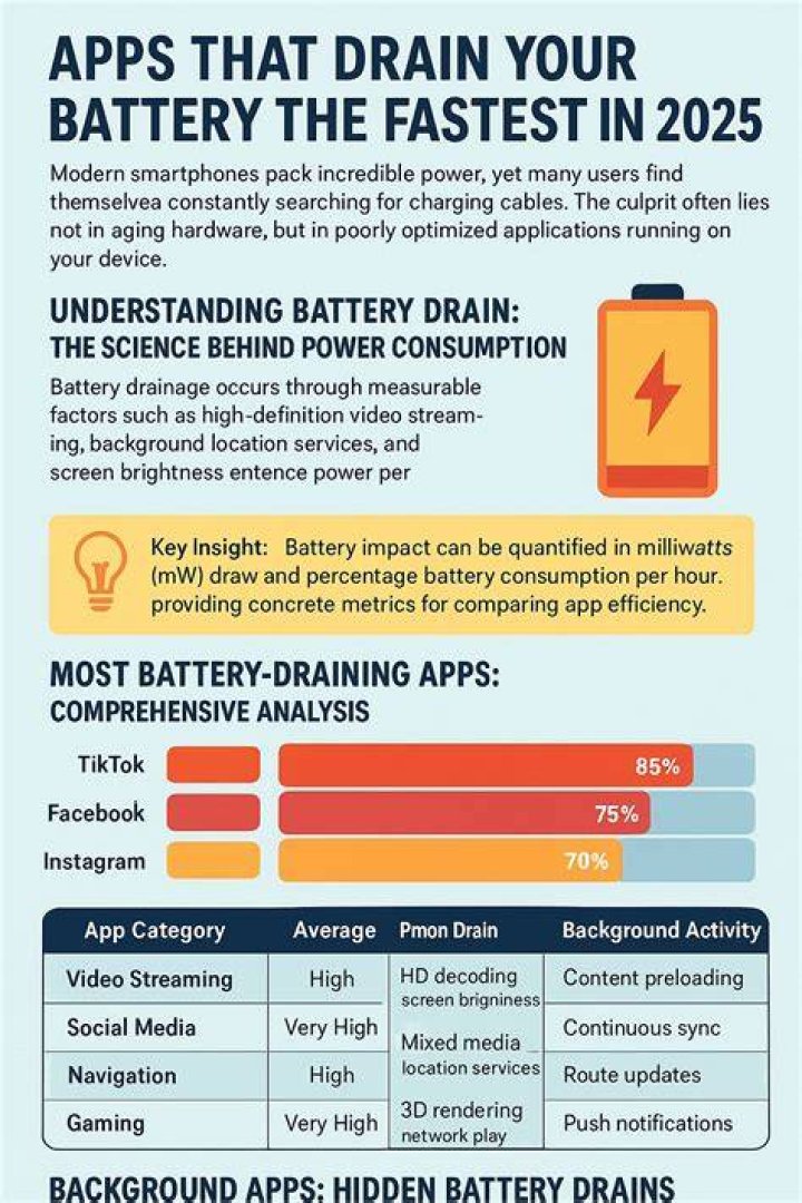 Which apps drain battery?