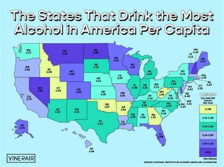 Which state produces the most alcohol?