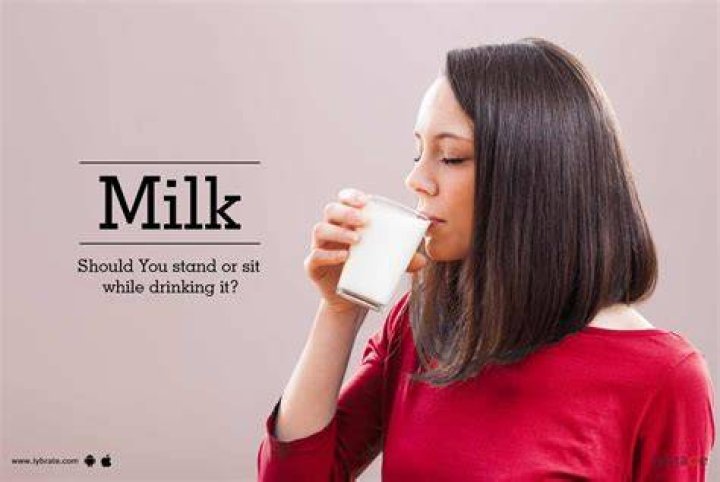 Why we should not drink milk while standing?